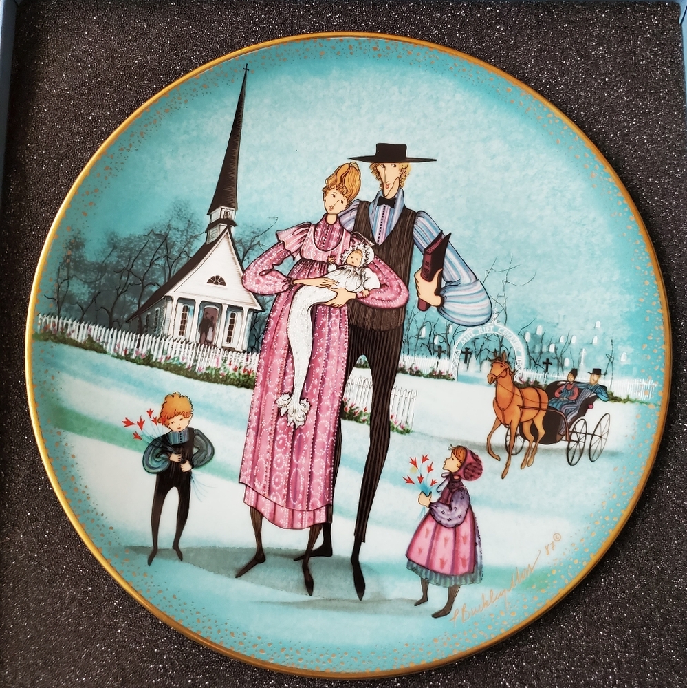 P. Buckley Moss plate "The Christening"